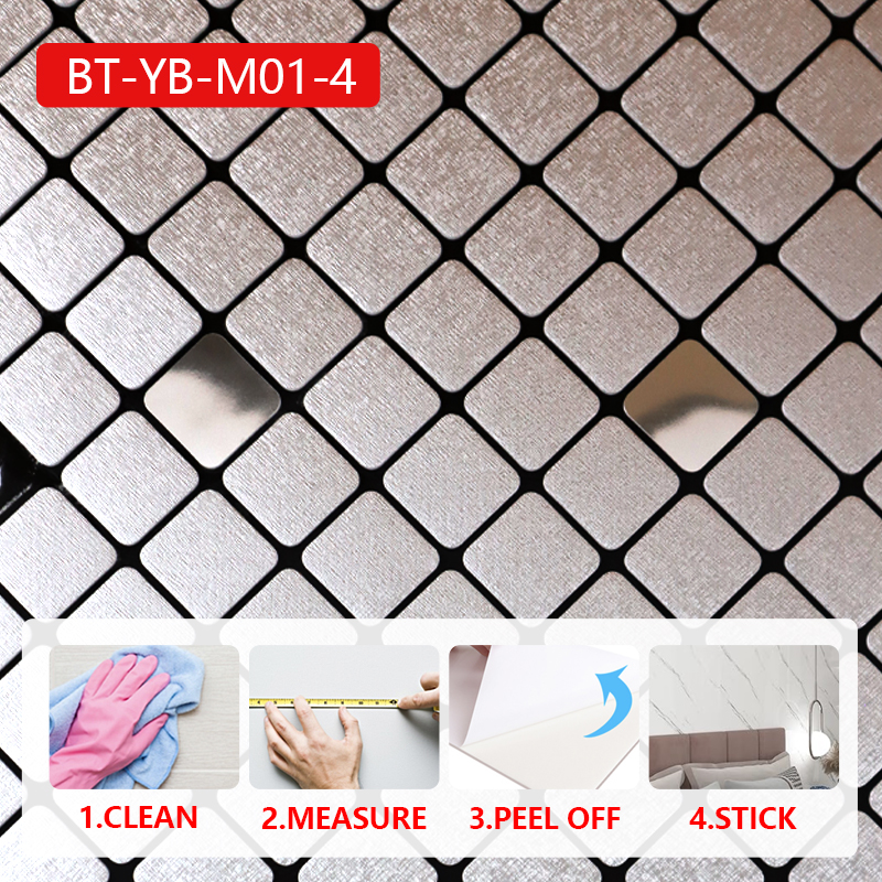 hot sale custom kitchen living room waterproof IXPE mosaic self adhesive 3d wall stickers home decor