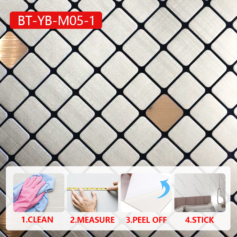 Eco-Friendly IXPE mosaic self adhesive stickers waterproof home decorations 3d wall sticker
