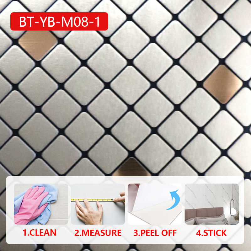 kitchen bathroom waterproof self adhesive mosaic wall sticker home decor 3d wall sticker peel and st