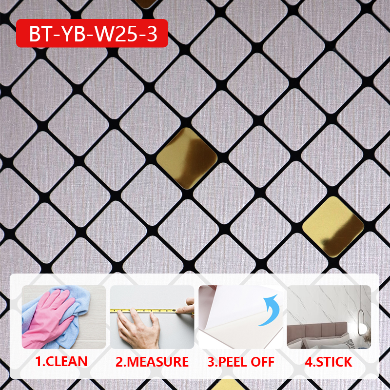 cost-effective High Quality Waterproof 3d wall sticker modern design self adhesive mosaic wall stick