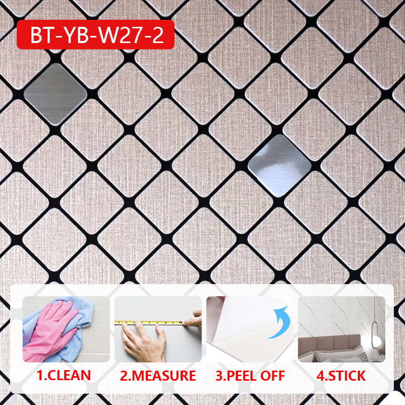 modern design ixpe self-adhesive wall covering Waterproof mosaic wall sticker for kitchen bathroom