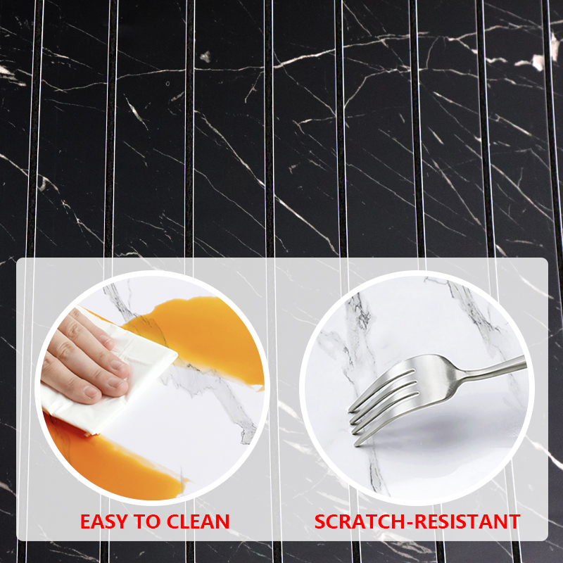 High Gloss marble grain Self-Adhesive Waterproof ixpe 3d fluted wall sticker for Living Room and Bathroom