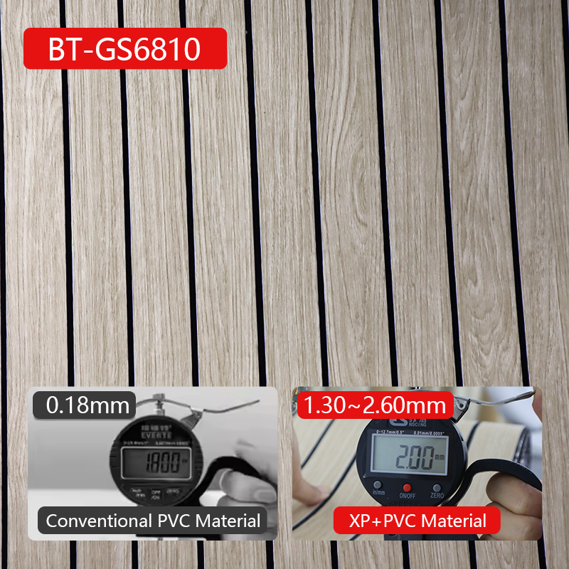 modern home Self Adhesive IXPE Fluted Wall Sticker Durable fashion wood pattern grille wall stickers