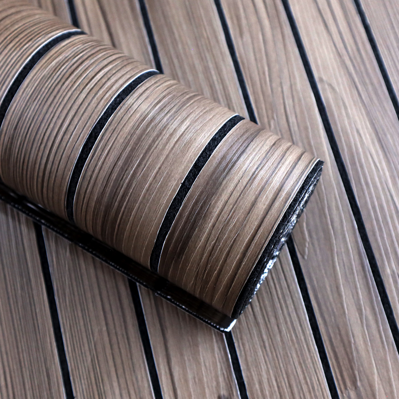 modern home Self Adhesive IXPE Fluted Wall Sticker Durable fashion wood pattern grille wall stickers