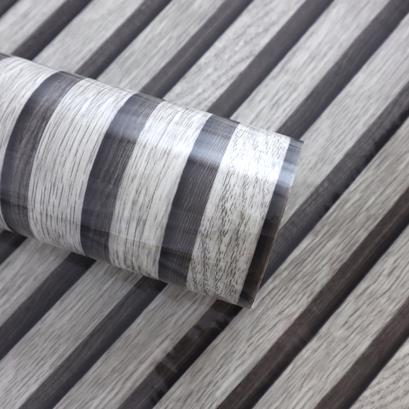 custom color Fluted Wall Stickers wood pattern ixpe self adhesive wall stickers for Living Room and bedroom