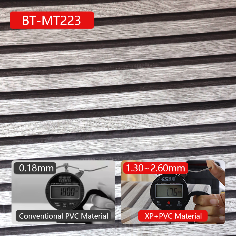 custom color Fluted Wall Stickers wood pattern ixpe self adhesive wall stickers for Living Room and bedroom