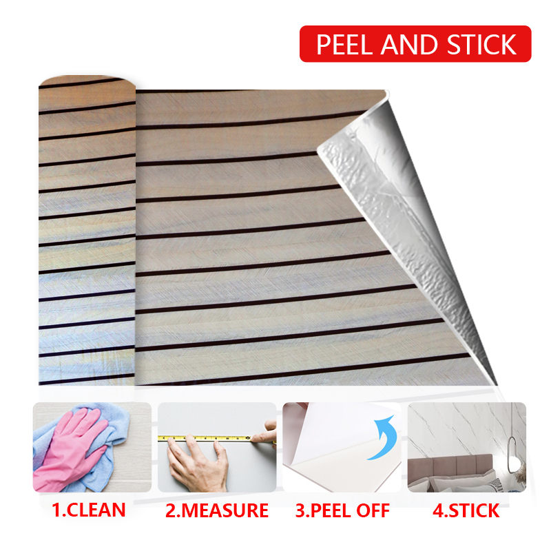 High Gloss marble grain Self-Adhesive Waterproof ixpe 3d fluted wall sticker for Living Room and Bathroom