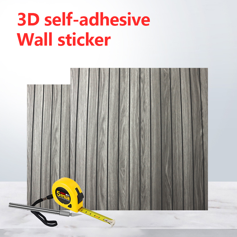 High Gloss marble grain Self-Adhesive Waterproof ixpe 3d fluted wall sticker for Living Room and Bathroom
