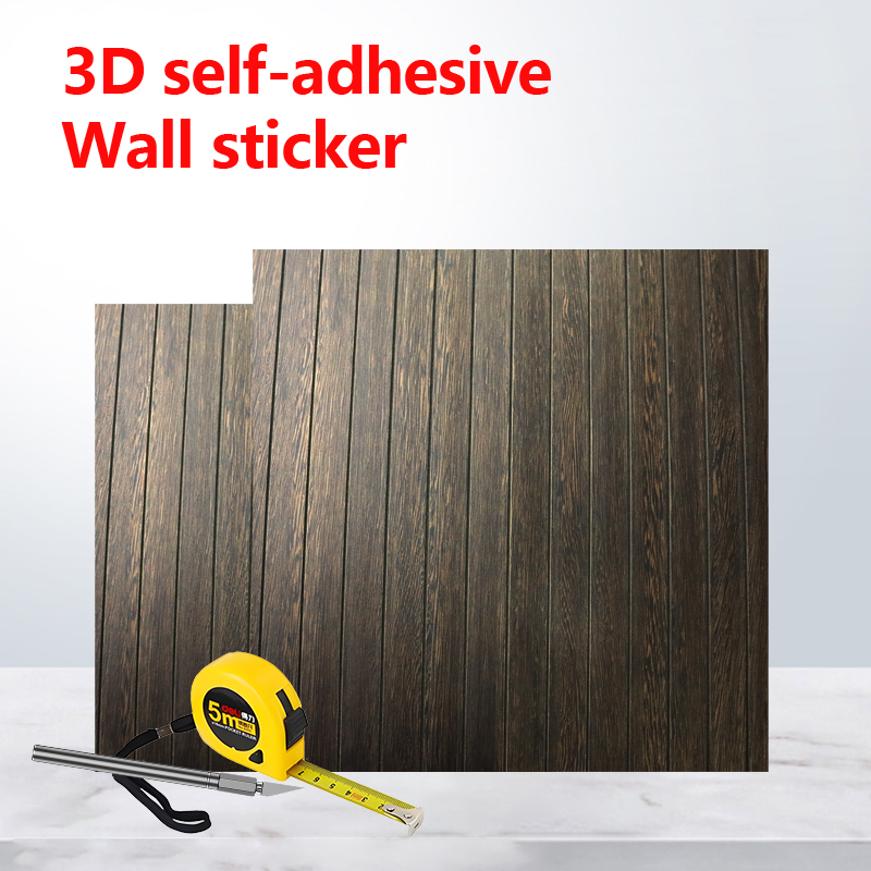 modern design living room tv background fluted wall sticker 3d wood grain IXPE pvc self-adhesive wall sticker