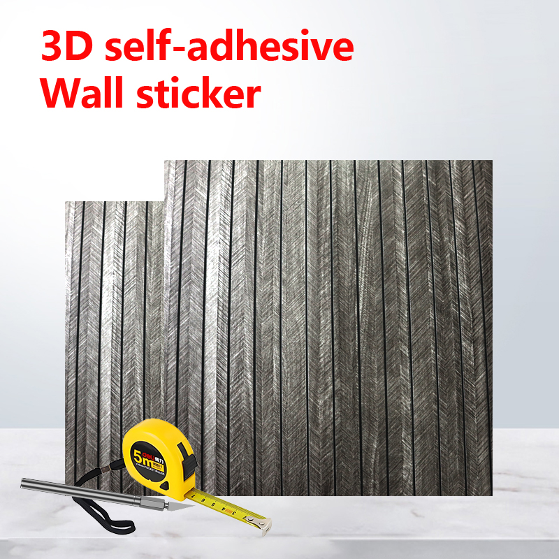 modern home Self Adhesive IXPE Fluted Wall Sticker Durable fashion wood pattern grille wall stickers