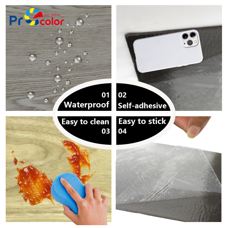 latest design indoor waterproof PVC flooring fashion wood grain self adhesive lvt flooring for commercial uses