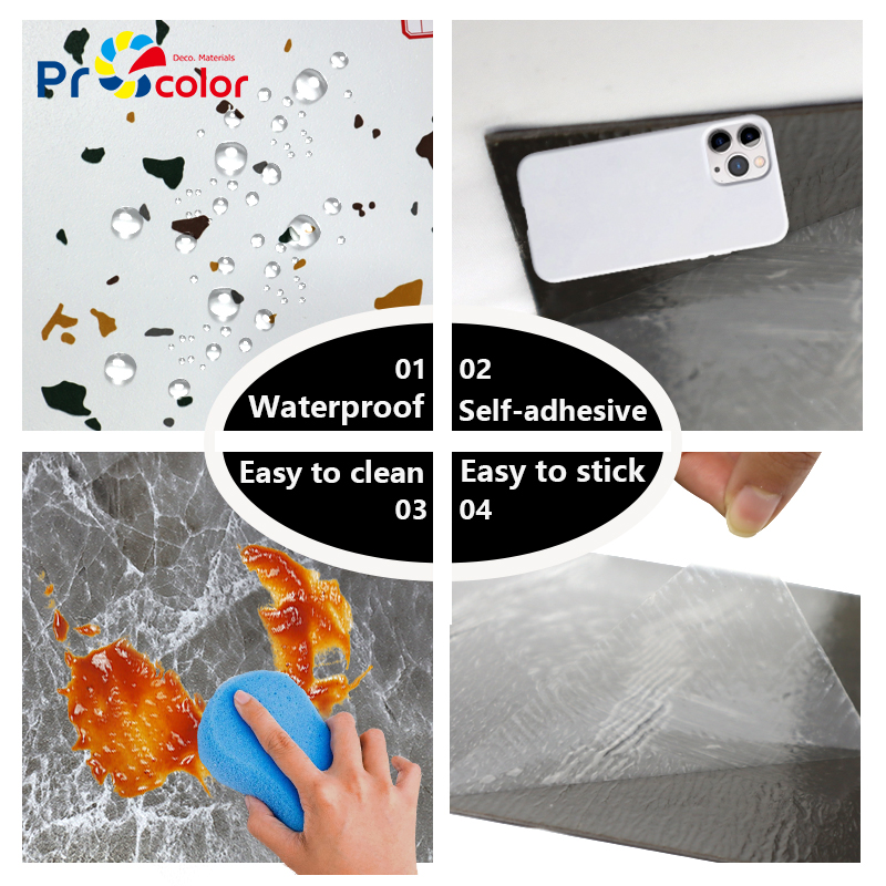 Modern style wood pattern waterproof self adhesive pvc lvt vinyl flooring tiles for house Indoor Decoration