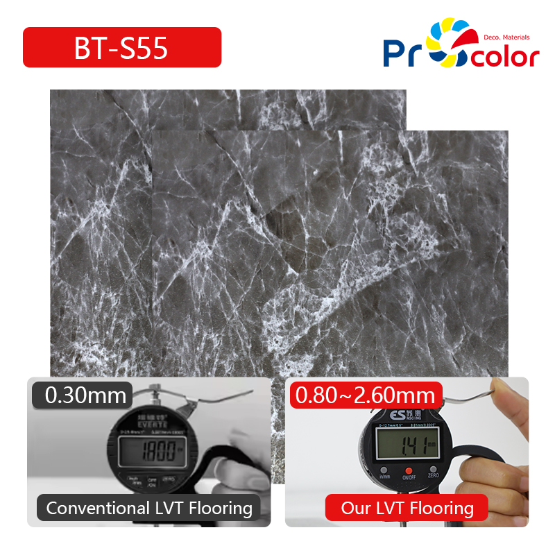 wholesale Eco-friendly easy installing 0.9-2mm thick lvt floor self adhesive for home office