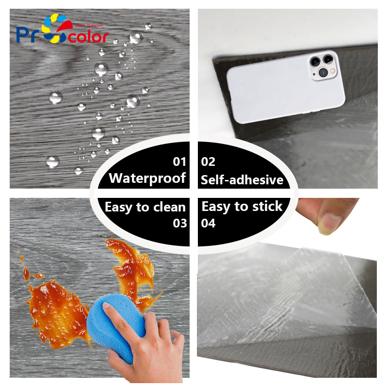 modern indoor wood grain Flooring custom design water proof lvt self adhesive floor for bedroom living room