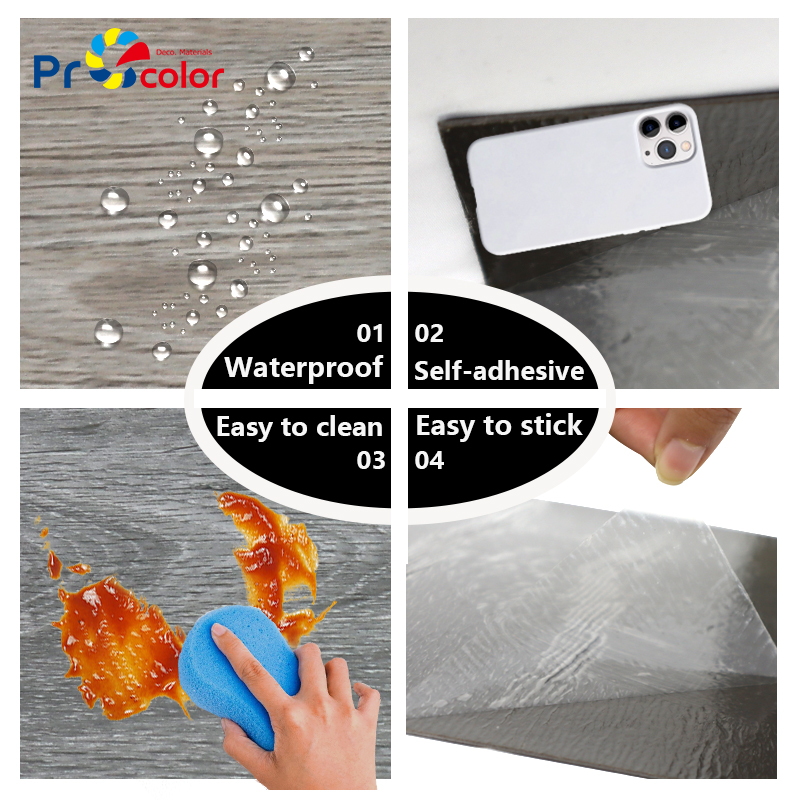 high quality Self-Adhesive LVT Flooring Slip Resistant waterproof vinyl lvt flooring for Apartment Family Home